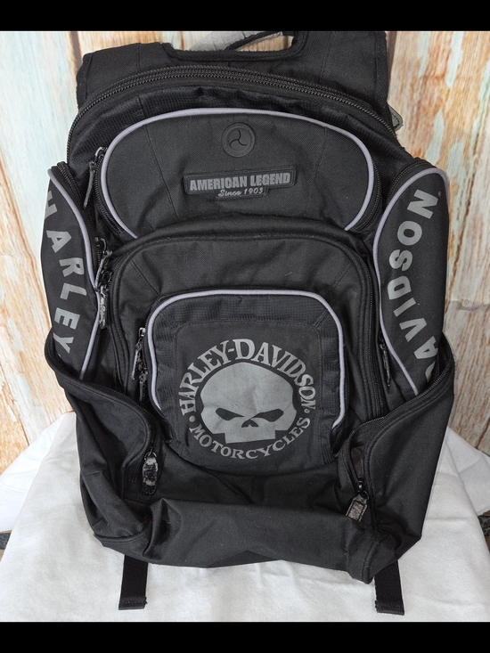 Harley-Davidson Other - Harley-Davidson Black Willie G Skull Men's Motorcycle Backpack. Model BP1924S
